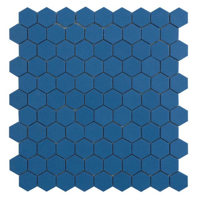 By Goof Mozaïek hexagon marine blue 3,5x3,5cm